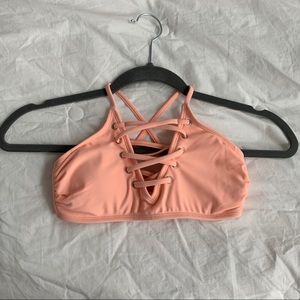Target Xhilaration Peach/Coral Bikini Top